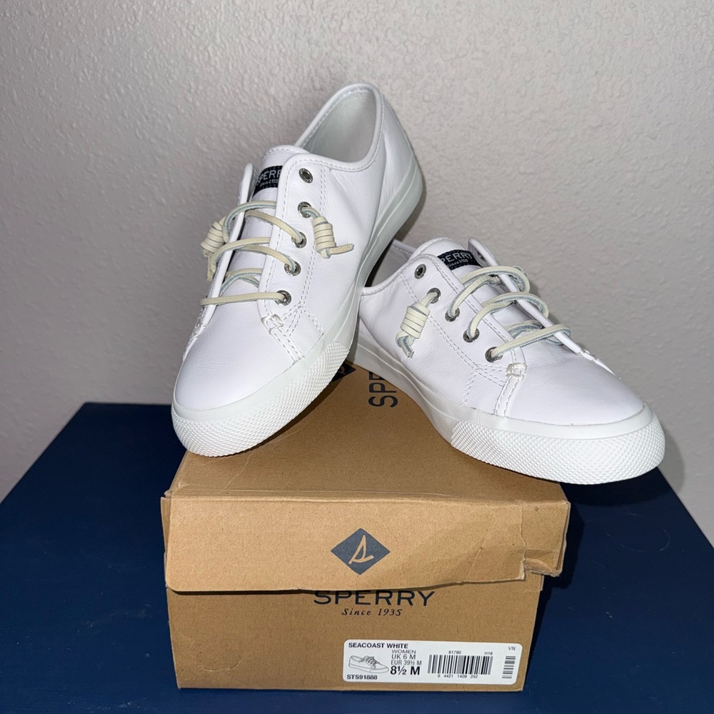 Leather Seacoast White SPERRYs New